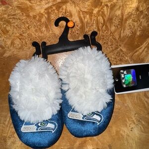 NFL Blue and White Kids Slippers
